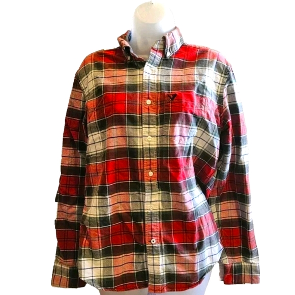 American Eagle Red Plaid shirt Small - Picture 1 of 3